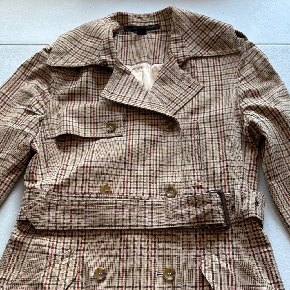 Express Plaid Trench Coat - Picture 8 of 14
